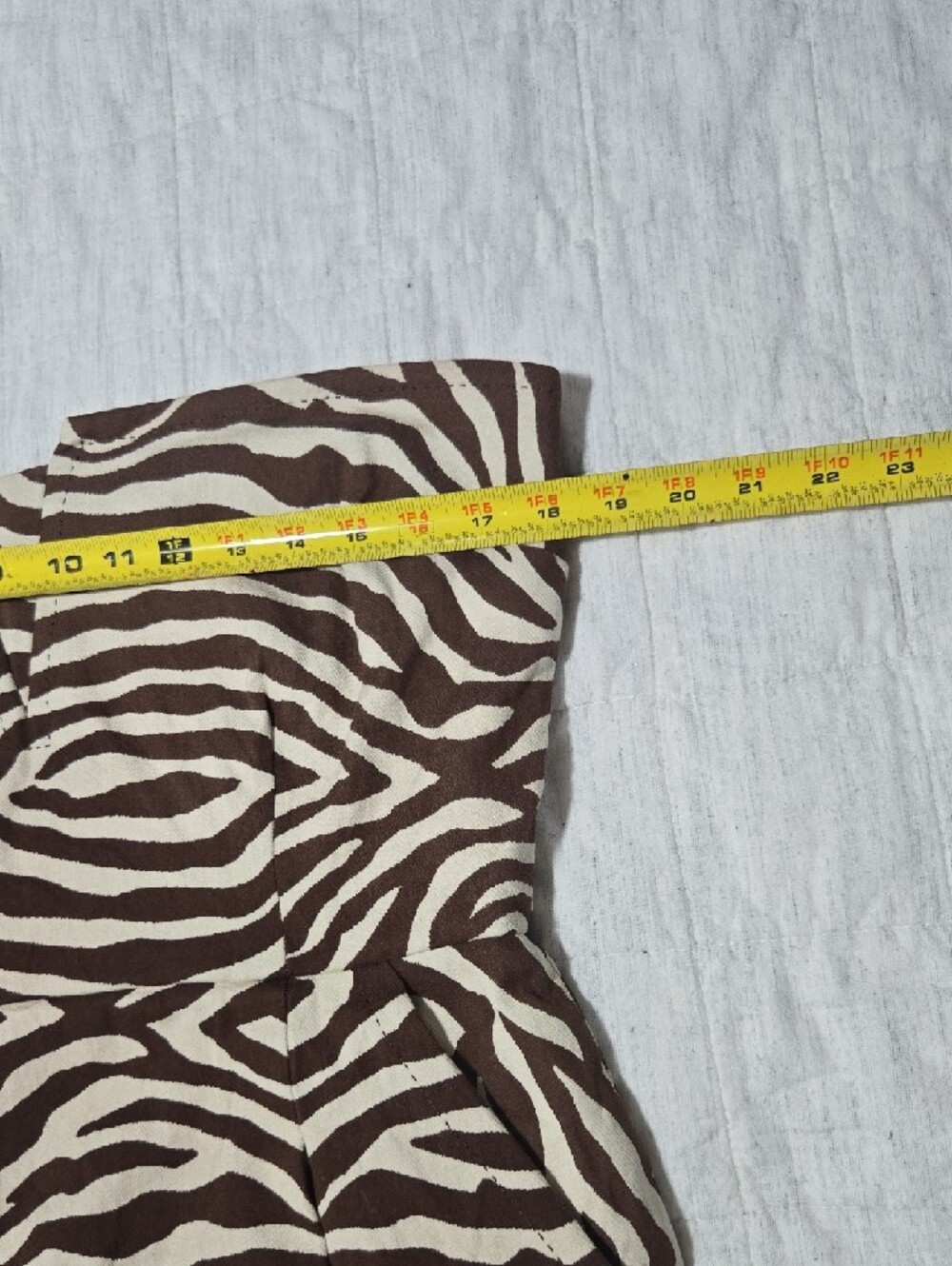 kate spade Strapless Zebra-Print Dress in Brown and Cream - Picture 12 of 16